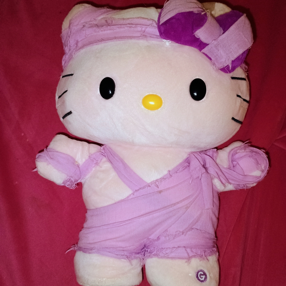 Hello Kitty Plush Toy with Purple Wrap Halloween Mummy